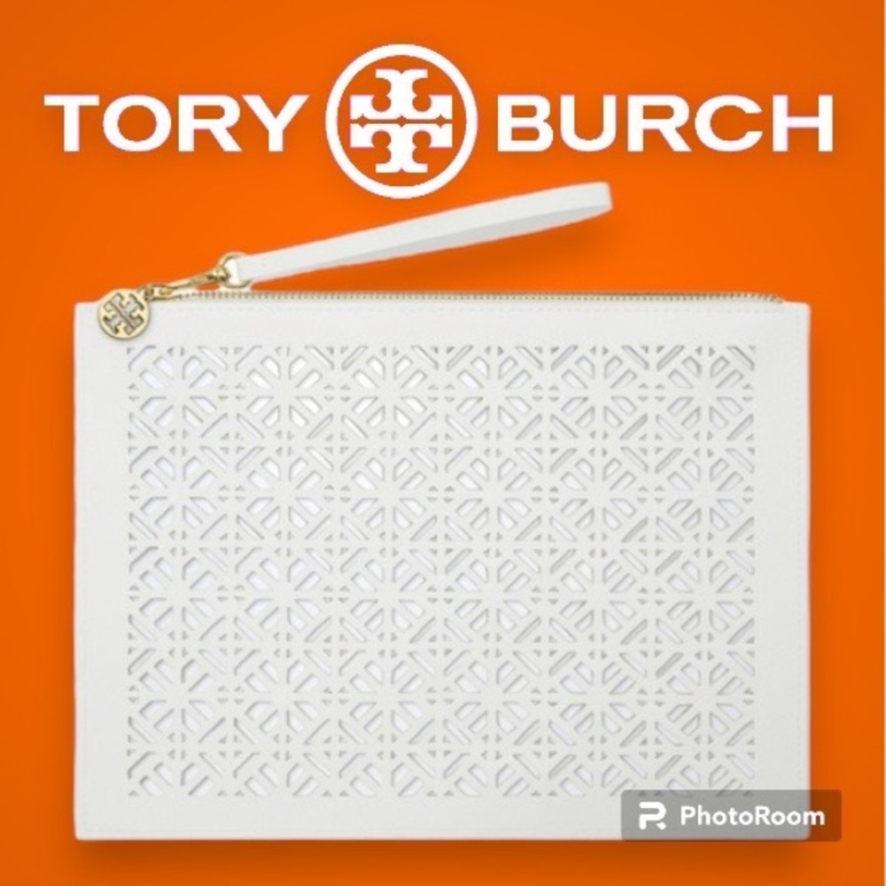 Tory Burch White Pouchette